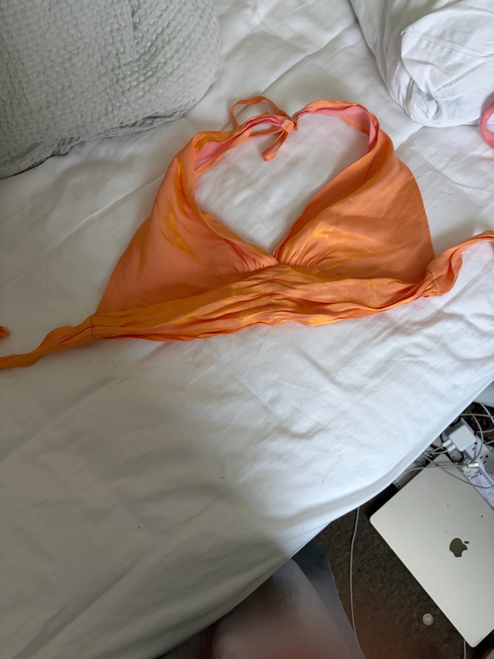 Peppermayo Orange Gradient Halter Crop Top